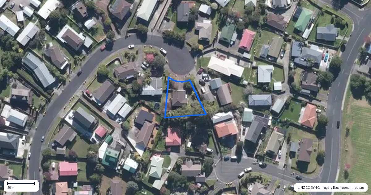 Property context map for 19 Madigan Place, Glendene, Auckland