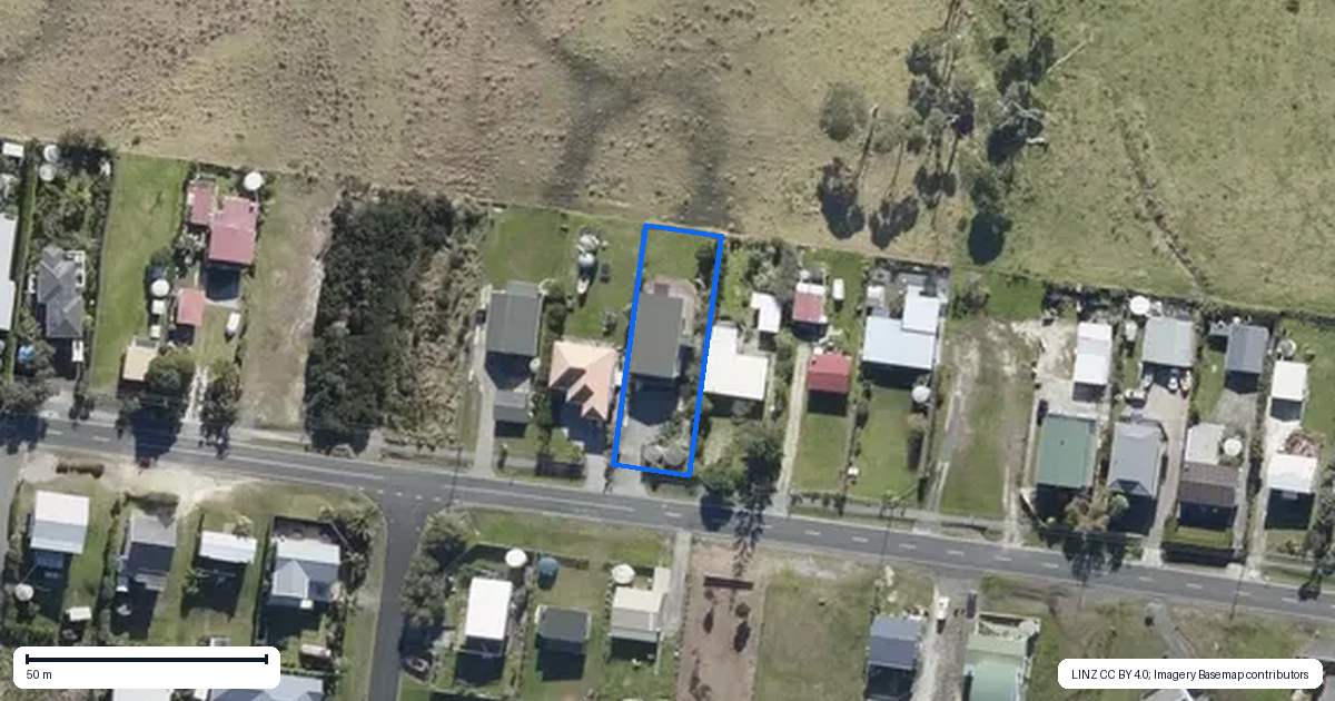 Property context map for 1491 Inland Road, Karikari Peninsula