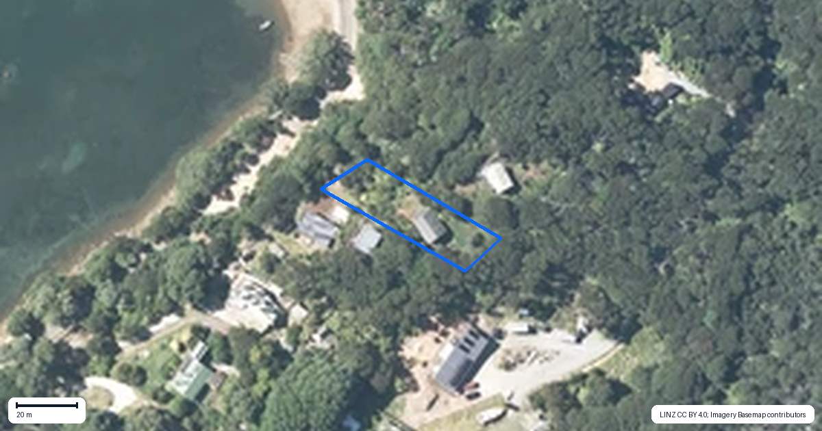 Property context map for 763 Whangaparapara Road, Great Barrier Island (Aotea Island)