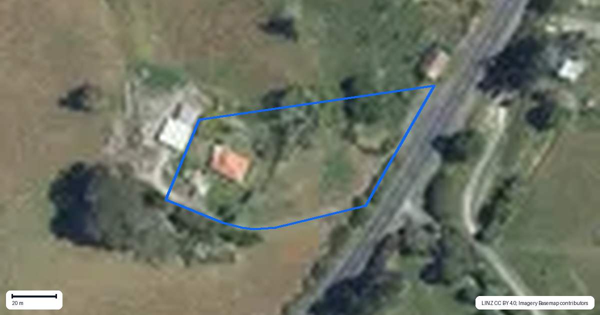 Property context map for 1829 Pohuehue Road, Warkworth