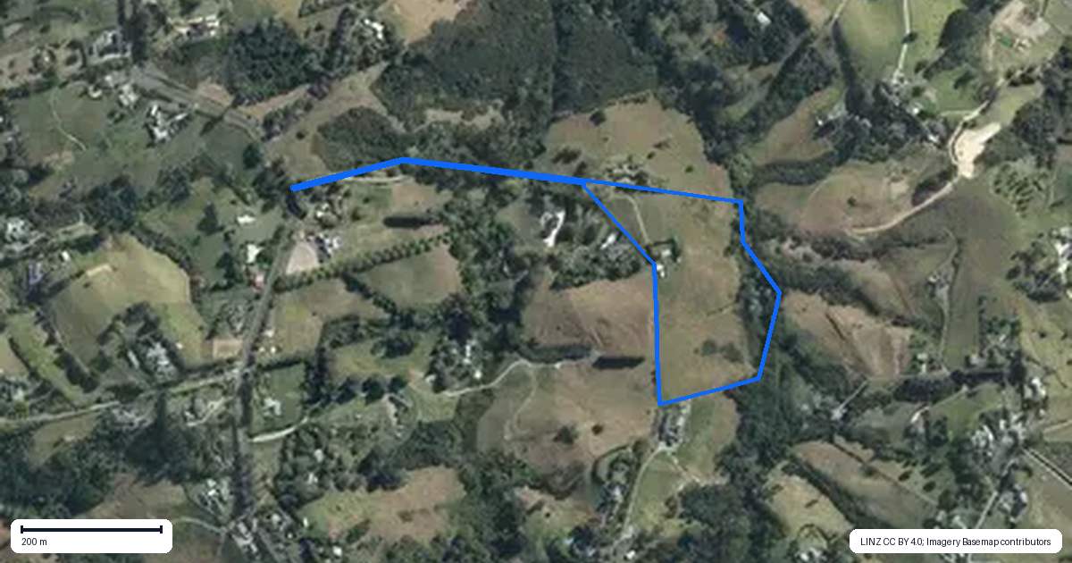 Property context map for 107 Glenmore Road, Coatesville