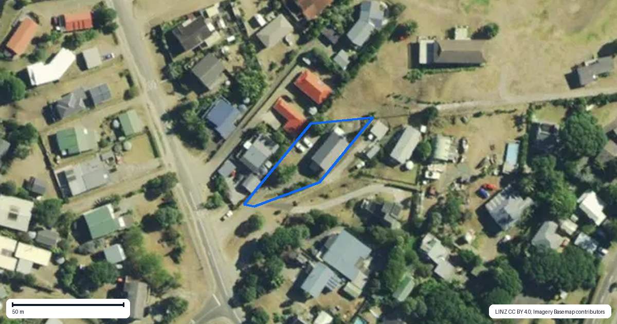Property context map for 16 Kaka Street, Ahipara, Kaitaia