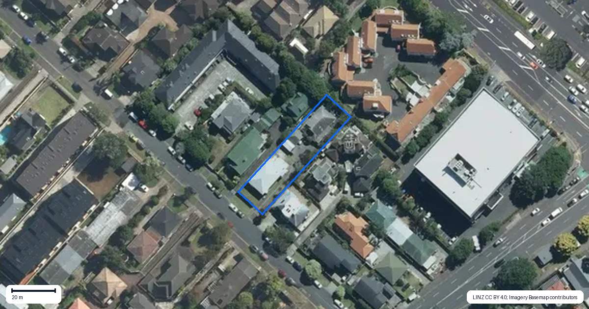 Property context map for 5A Tawera Road, Greenlane, Auckland