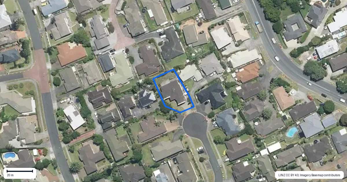 Property context map for 16 Menen Place, Manurewa, Auckland
