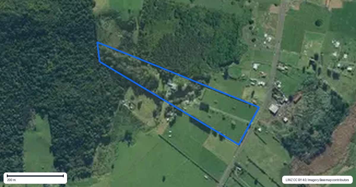 Property context map for 4815 State Highway 12, Kaikohe