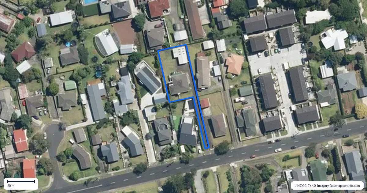 Property context map for 76 Taylor Road, Mangere Bridge, Auckland