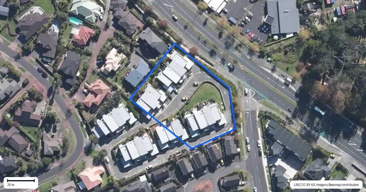 Property context map for 16/40 Scarlet Oak Drive, Schnapper Rock, Auckland