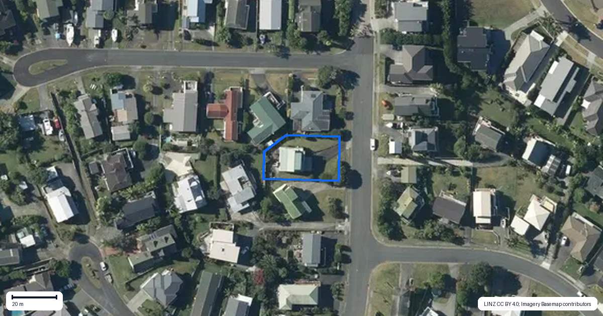 Property context map for 20 Aurora Avenue, Snells Beach
