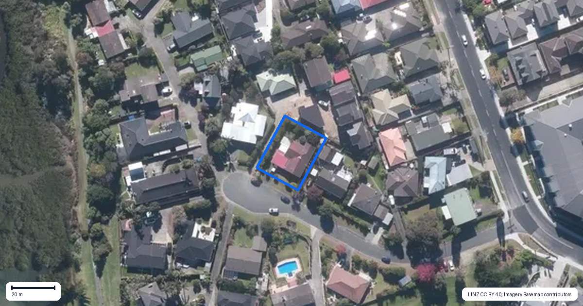 Property context map for 5 Edgewater Grove, Orewa