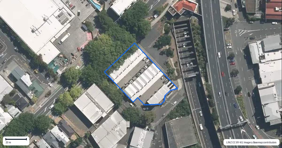 Property context map for 4C Wilkins Street, Freemans Bay, Auckland