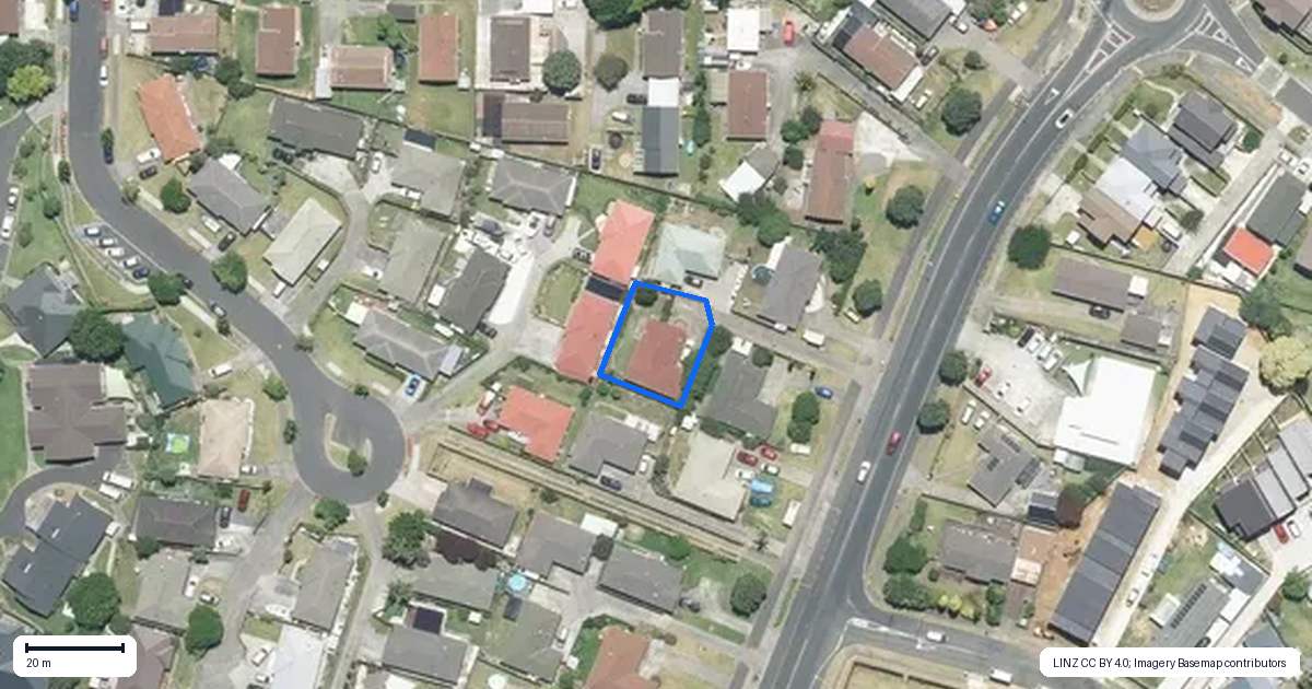 Property context map for 343 Weymouth Road, Weymouth, Auckland