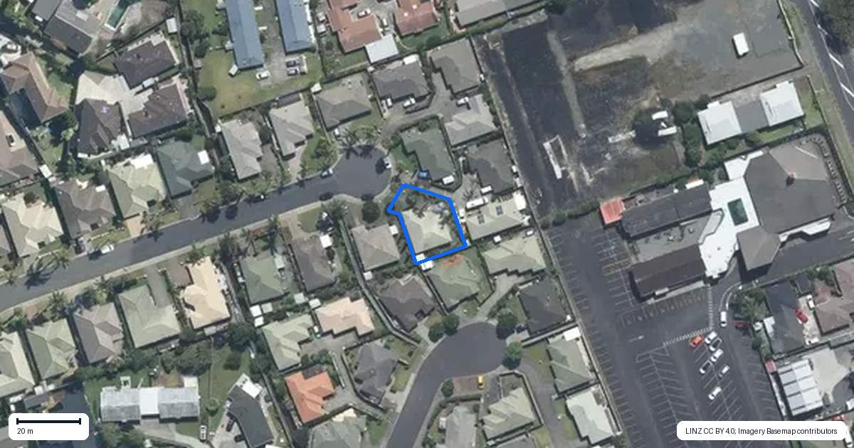 Property context map for 23 Dan Tori Place, Orewa