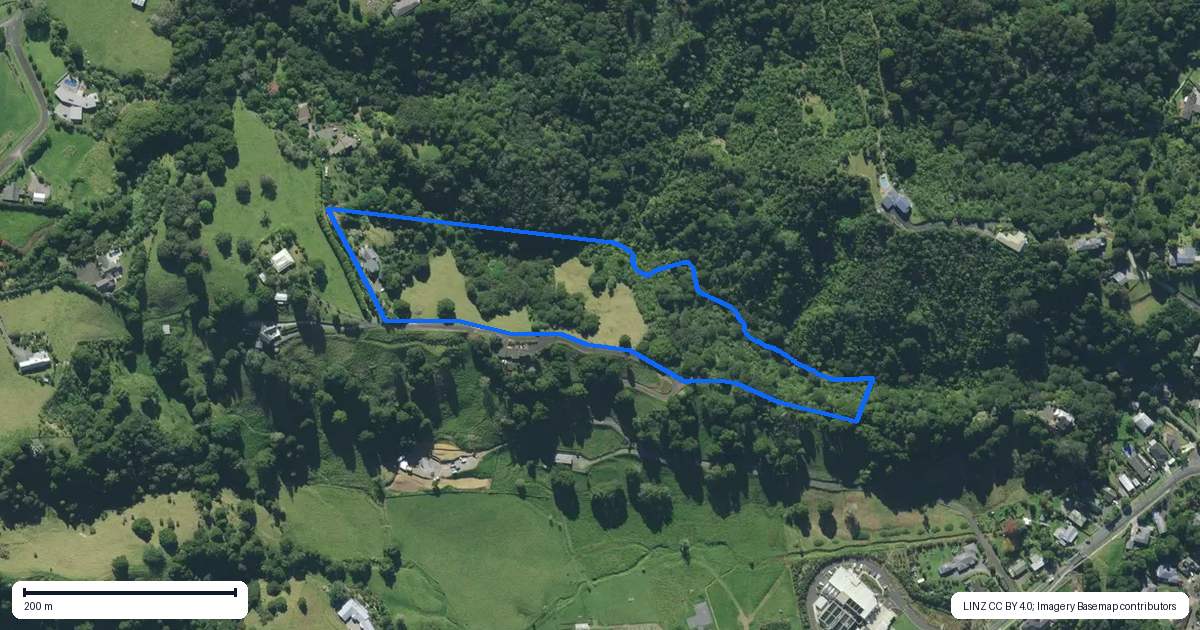 Property context map for 4/262 Whau Valley Road, Whau Valley, Whangarei