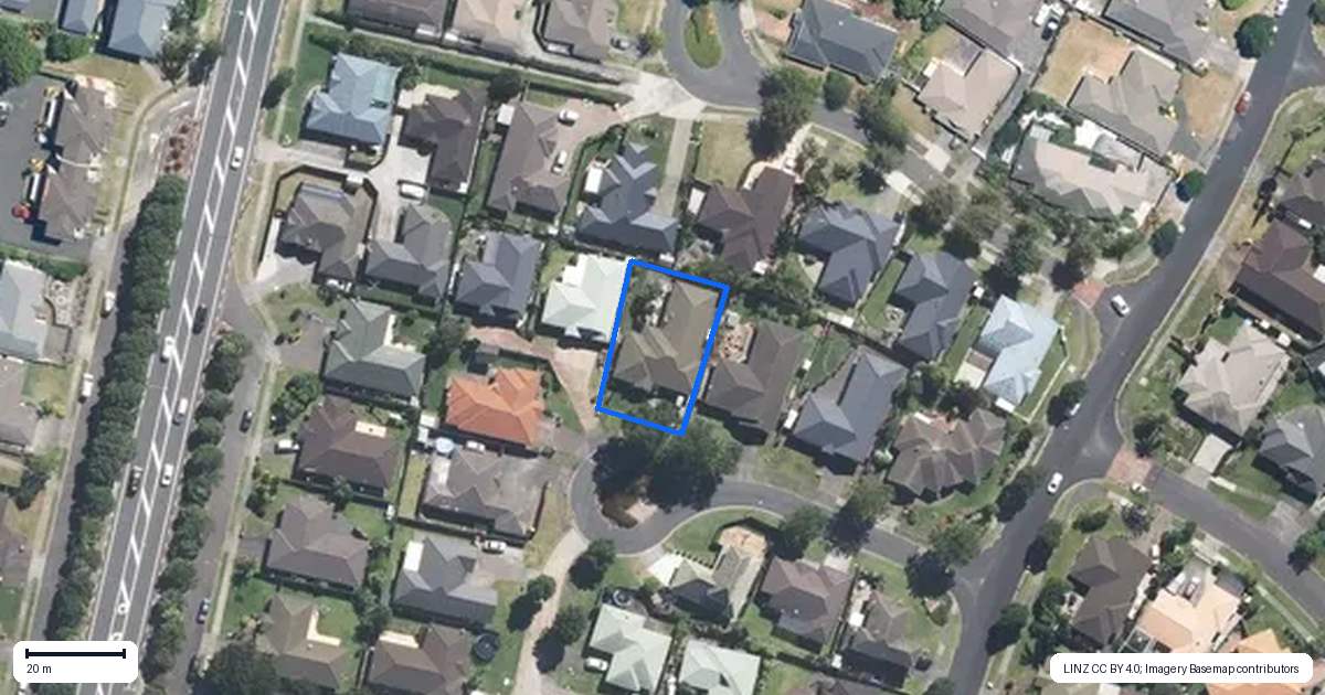 Property context map for 7 Nier Place, East Tamaki Heights, Auckland