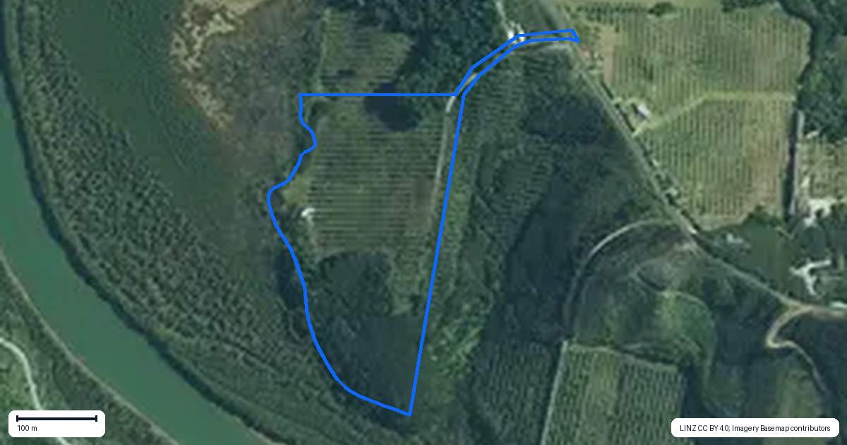 Property context map for 105 Frantoio Ridge Road, Mangonui