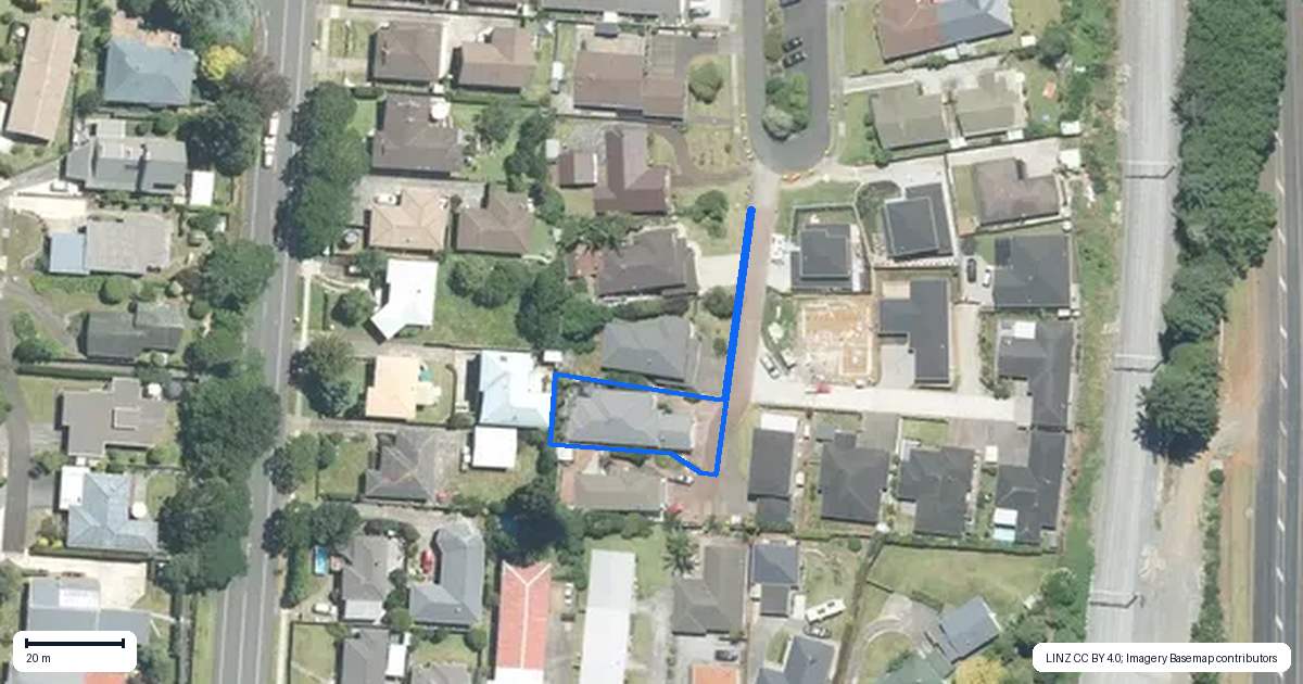 Property context map for 15 Reidy Place, Pukekohe