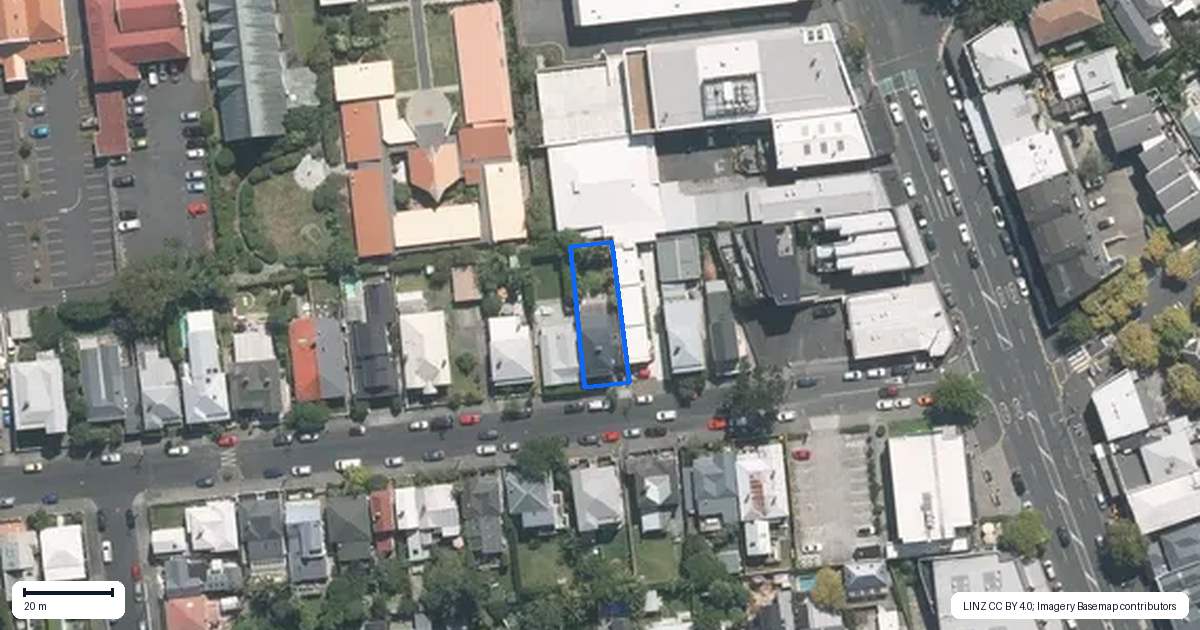 Property context map for 7 Lincoln Street, Ponsonby, Auckland