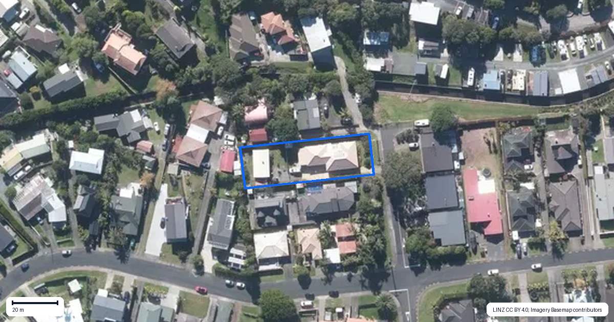 Property context map for 14 Laurie Street, Red Beach, Whangaparaoa
