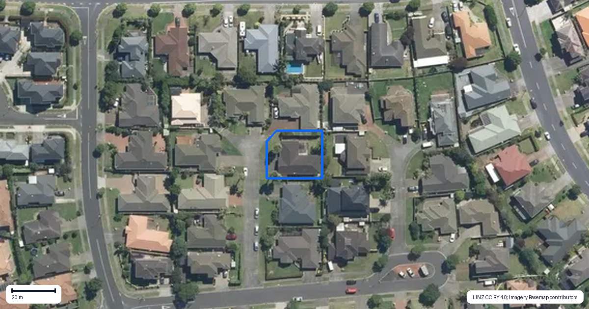 Property context map for 17 Heyington Way, East Tamaki Heights, Auckland