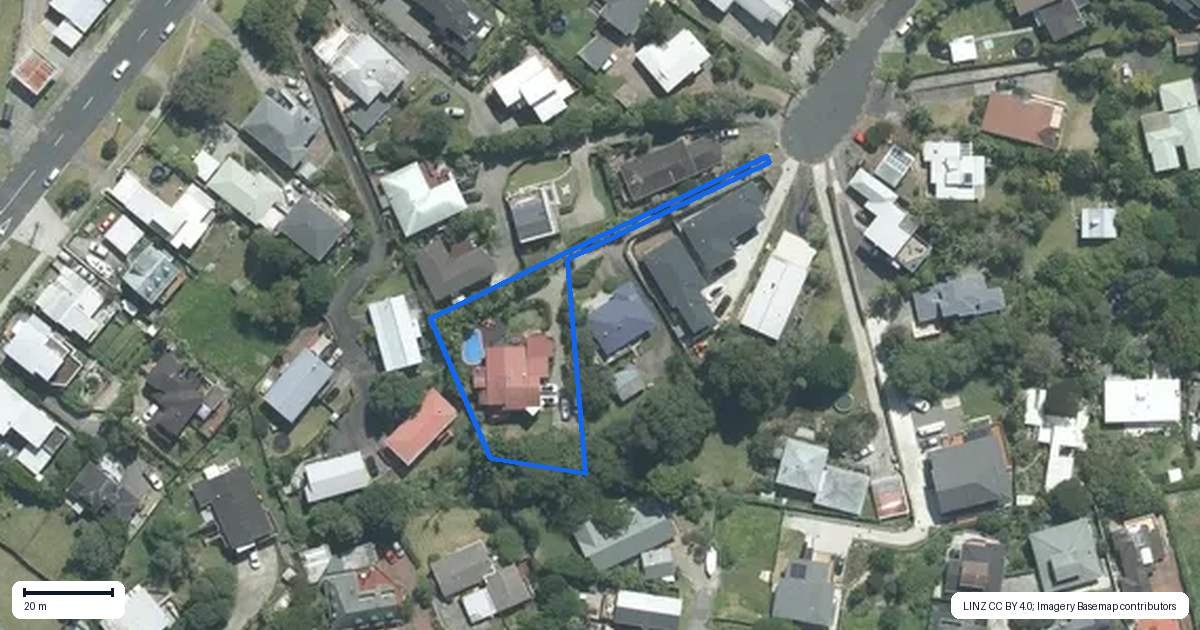 Property context map for 37 Kiteroa Terrace, Rothesay Bay, Auckland