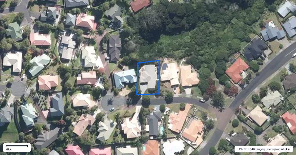 Property context map for 7 Godwin Court, Unsworth Heights, Auckland