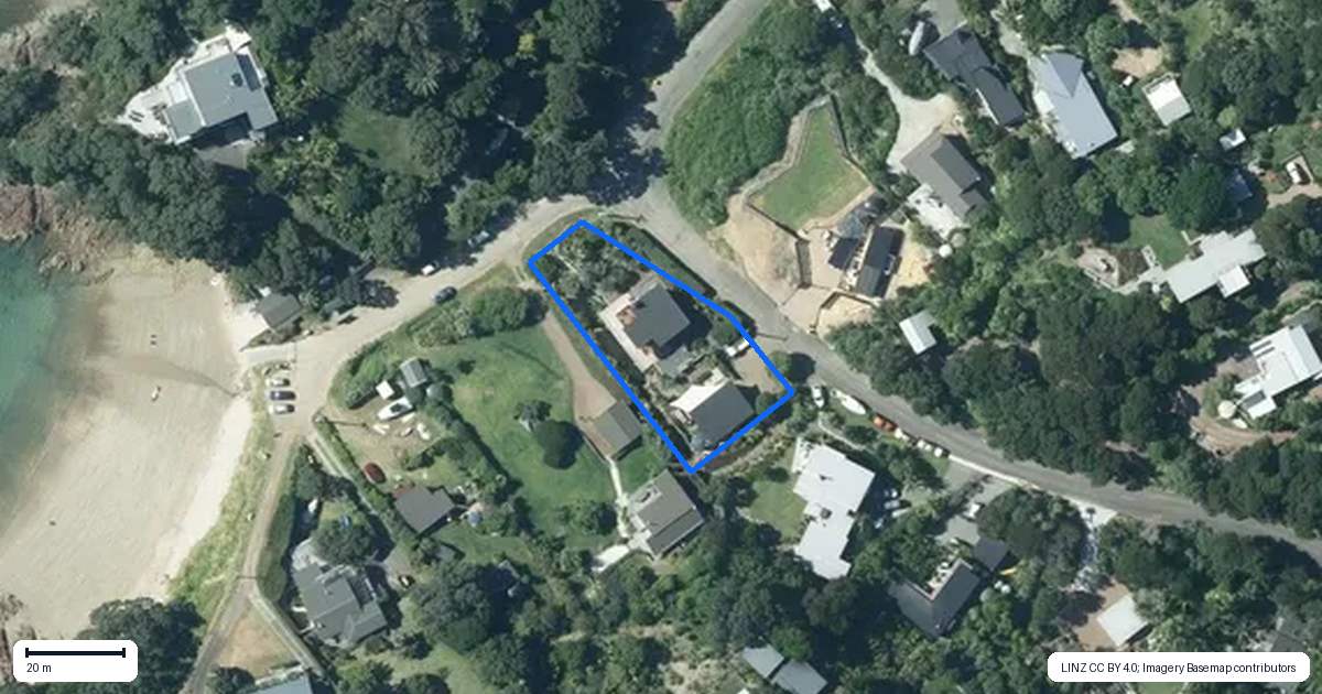 Property context map for 78 Great Barrier Road, Oneroa, Waiheke Island
