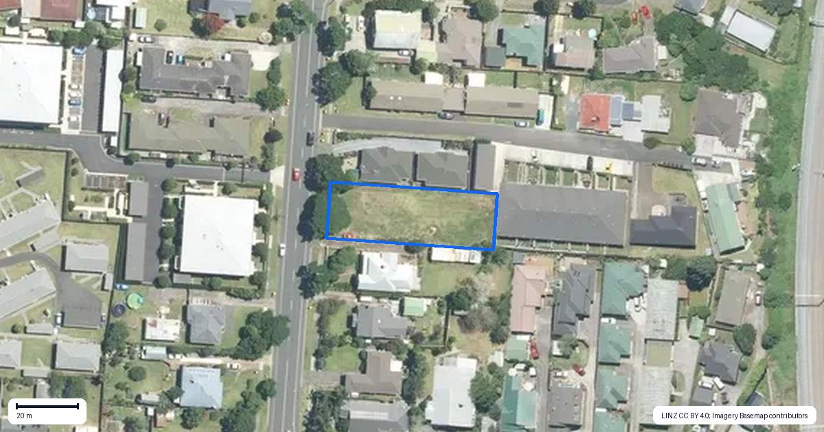 Property context map for 103 Edinburgh Street, Pukekohe