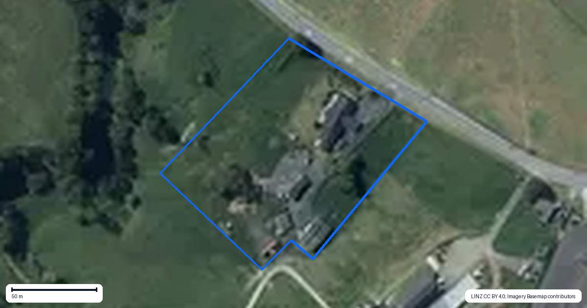 Property context map for 153 Woodcocks Road, Warkworth