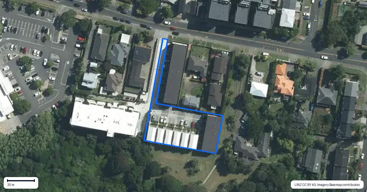 Property context map for 13/245 Kepa Road, Mission Bay, Auckland