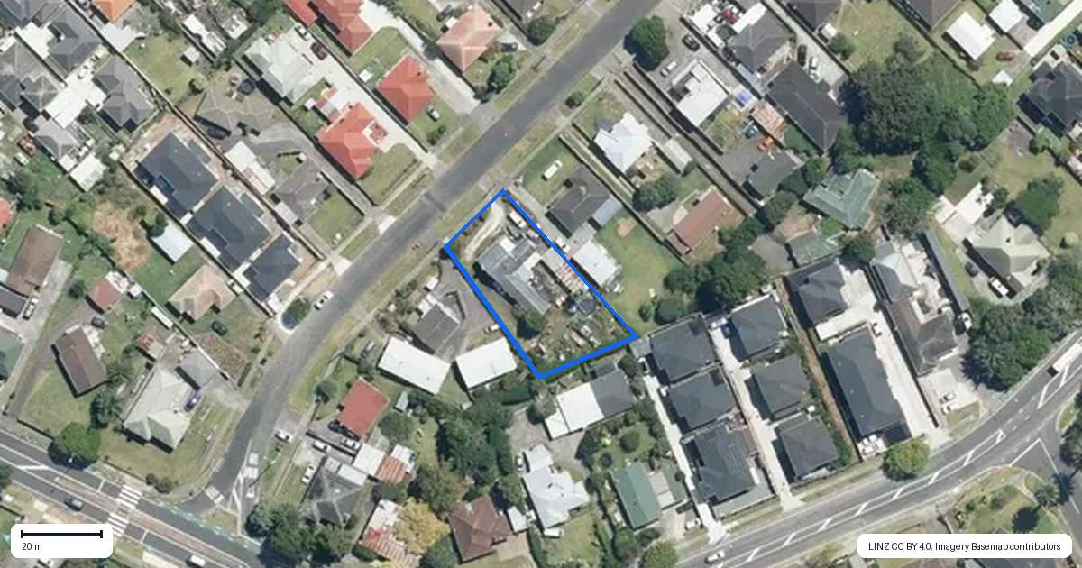 Property context map for 20 Franklin Avenue, Papatoetoe, Auckland