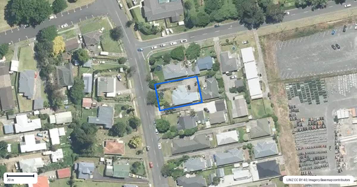 Property context map for 22 John Street, Pukekohe