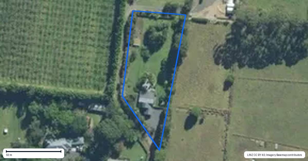 Property context map for 8 Lacebark Lane, Waipapa