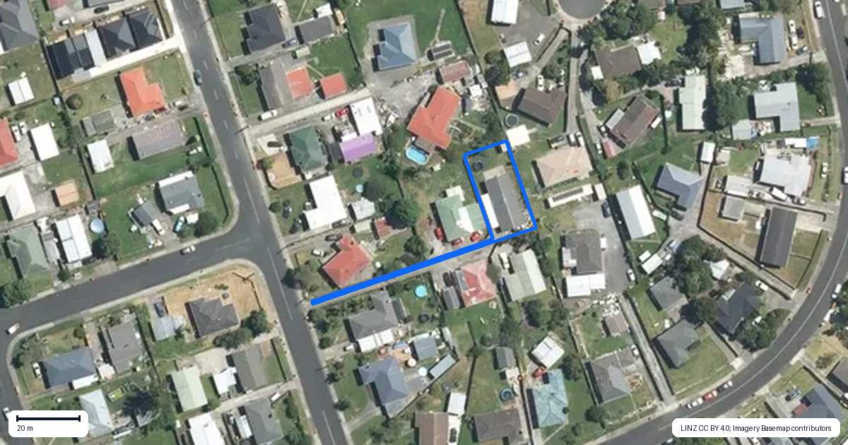 Property context map for 45A Cargill Street, Papakura