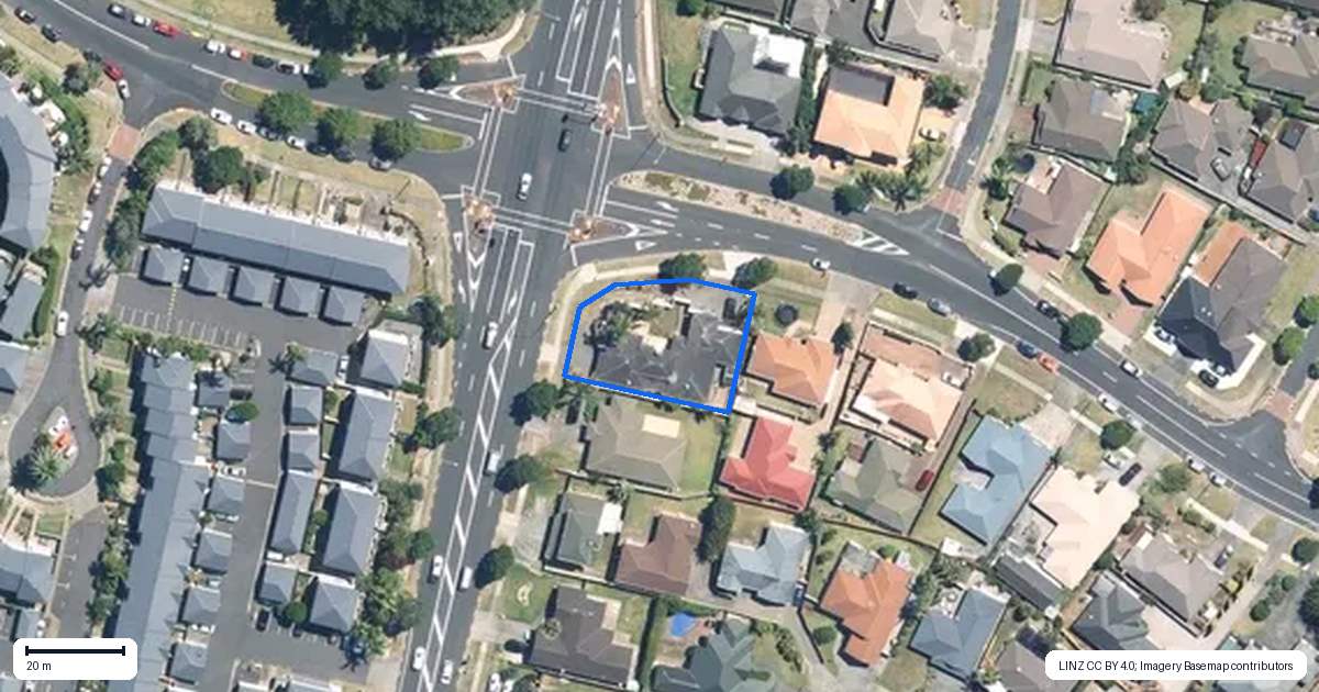 Property context map for 1 Maghera Drive, East Tamaki, Auckland
