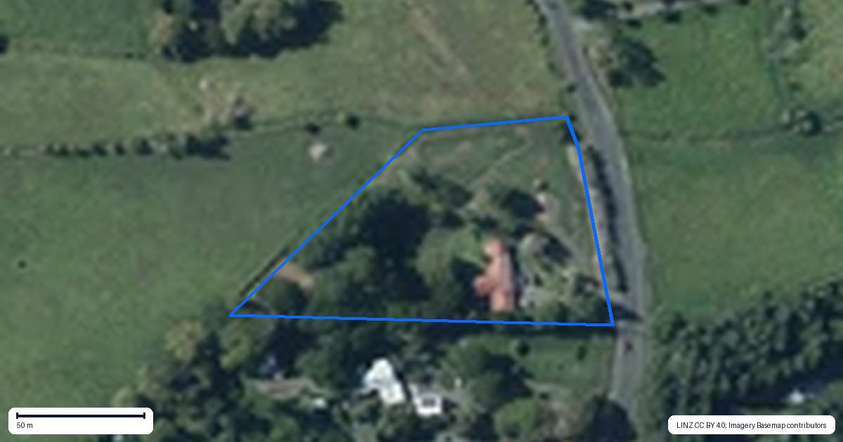Property context map for 1110 Leigh Road, Matakana
