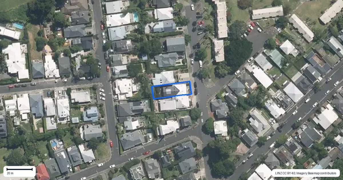 Property context map for 21 England Street, Freemans Bay, Auckland