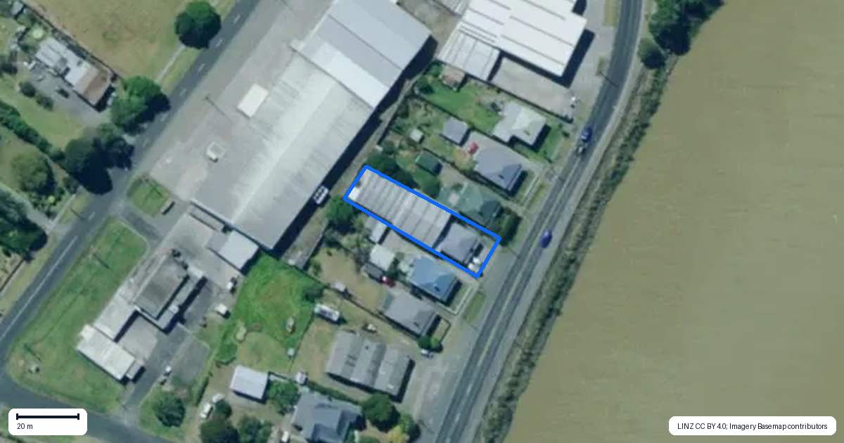 Property context map for 13 River Road, Dargaville