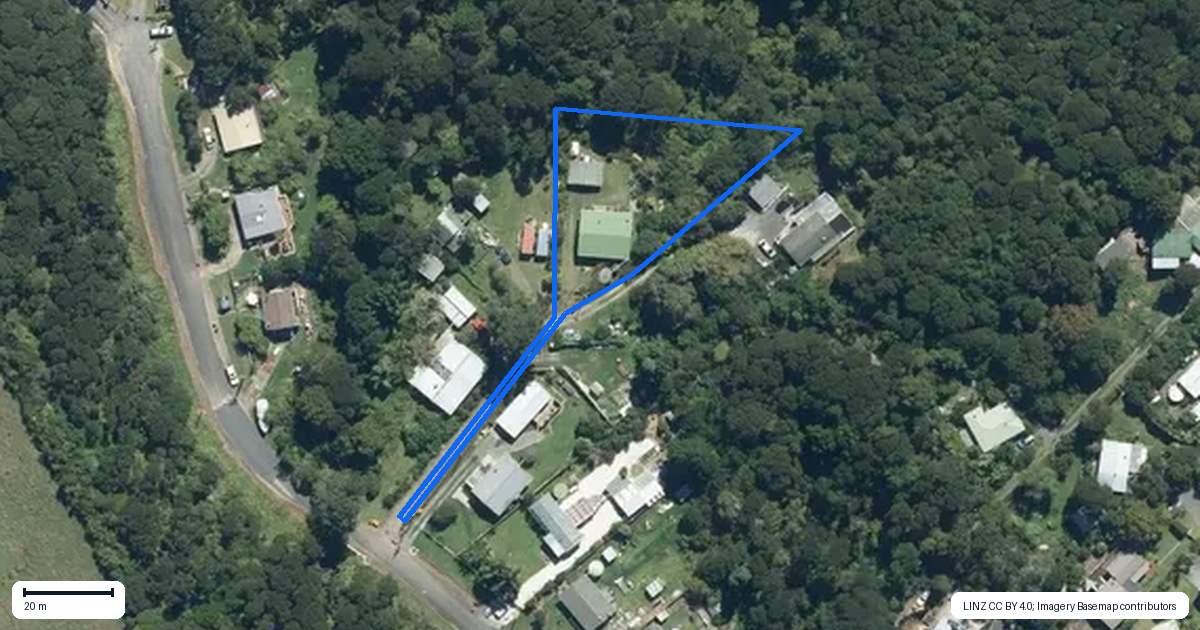 Property context map for 133 Bays Road, Orere Point