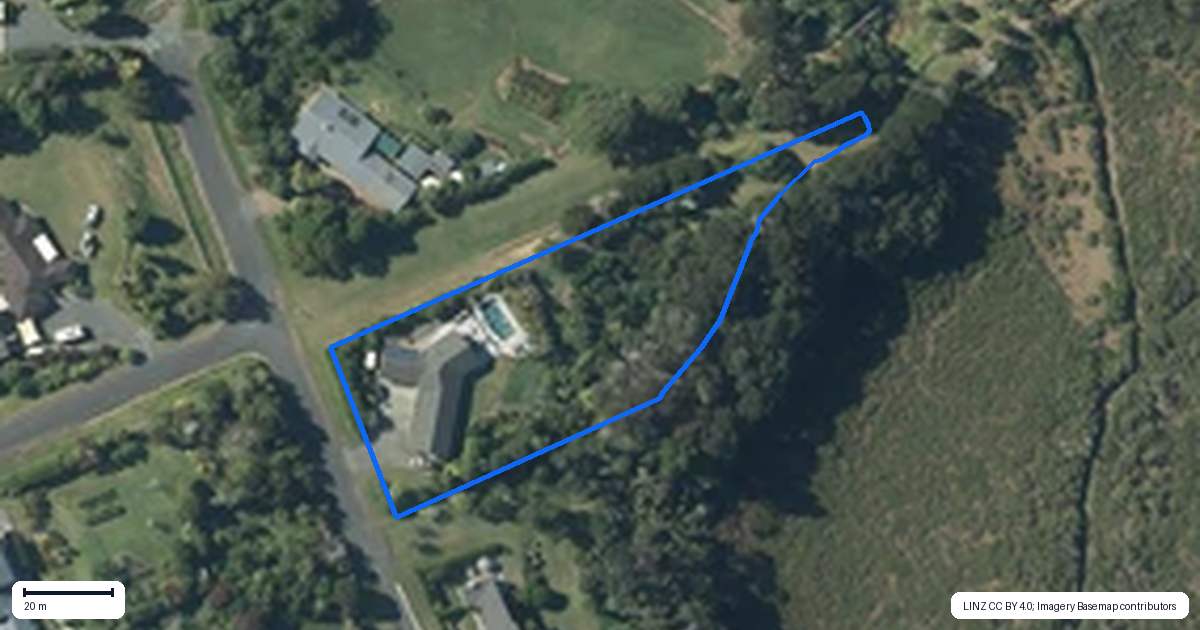 Property context map for 15 East Street, Mahurangi East, Warkworth