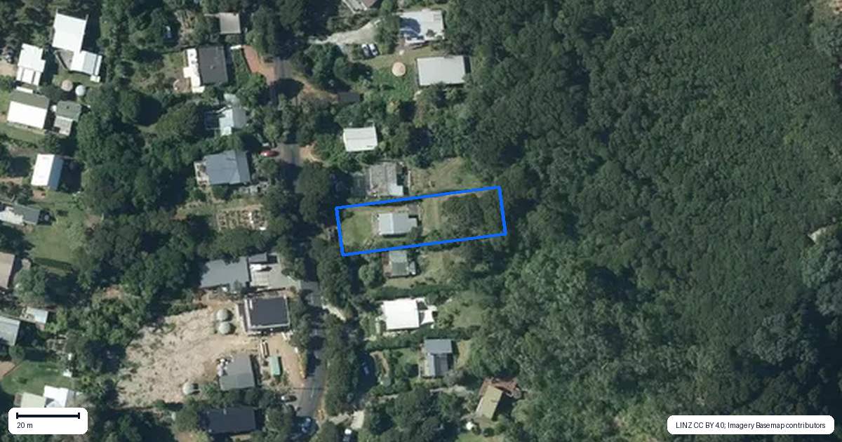 Property context map for 59 O'Brien Road, Omiha, Waiheke Island