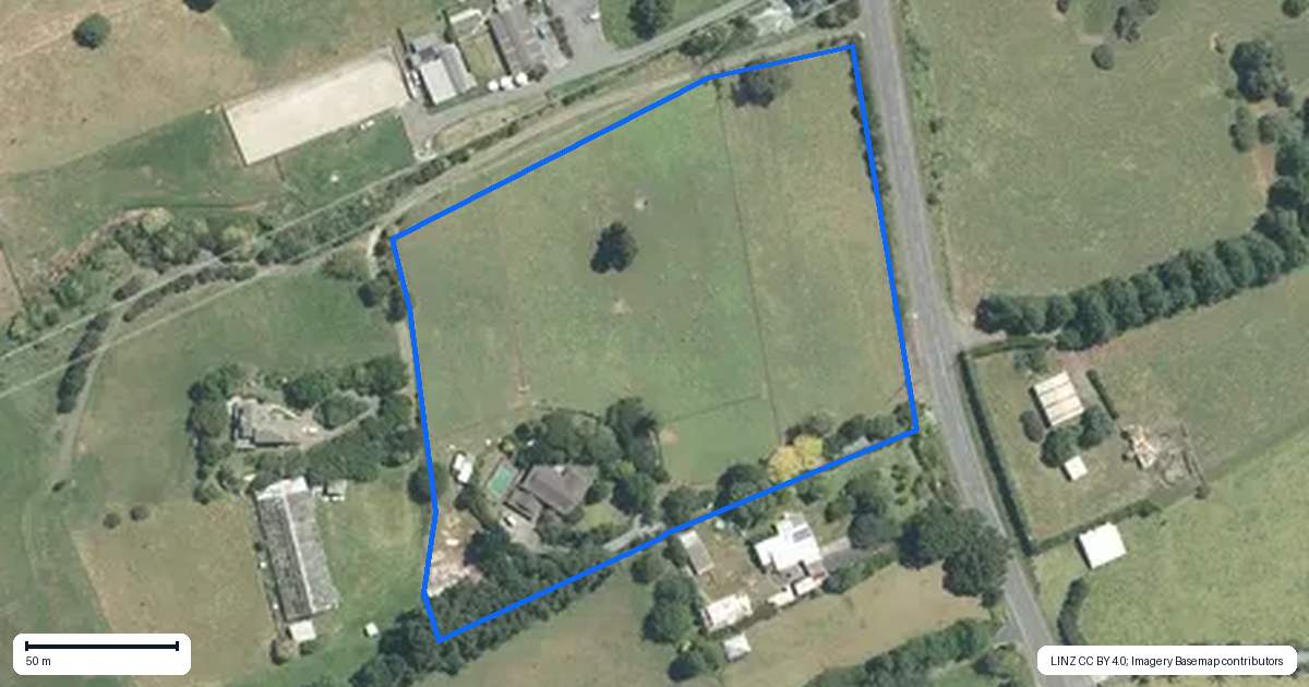Property context map for 1236 Great South Road, Runciman, Drury