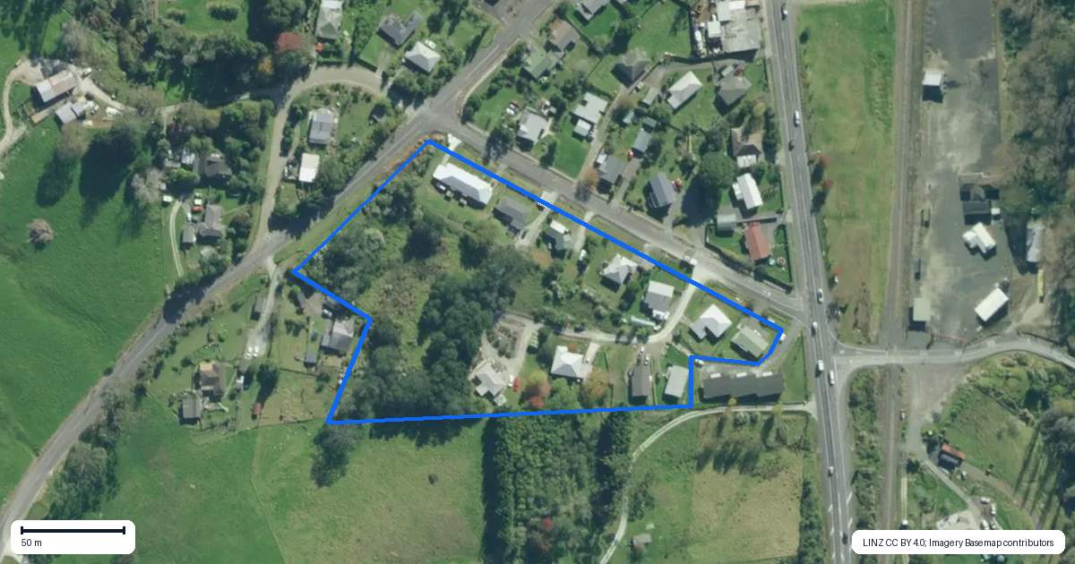 Property context map for 15 Coronation Street, Wellsford