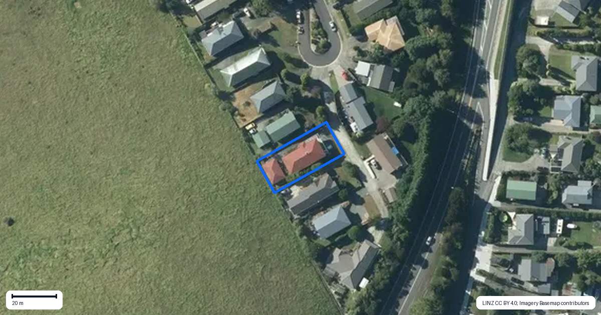 Property context map for 16 Wickens Place, Warkworth