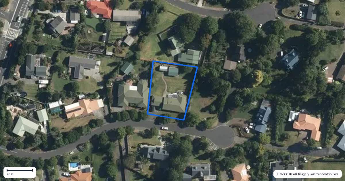 Property context map for 19 Rosella Grove, Waimauku
