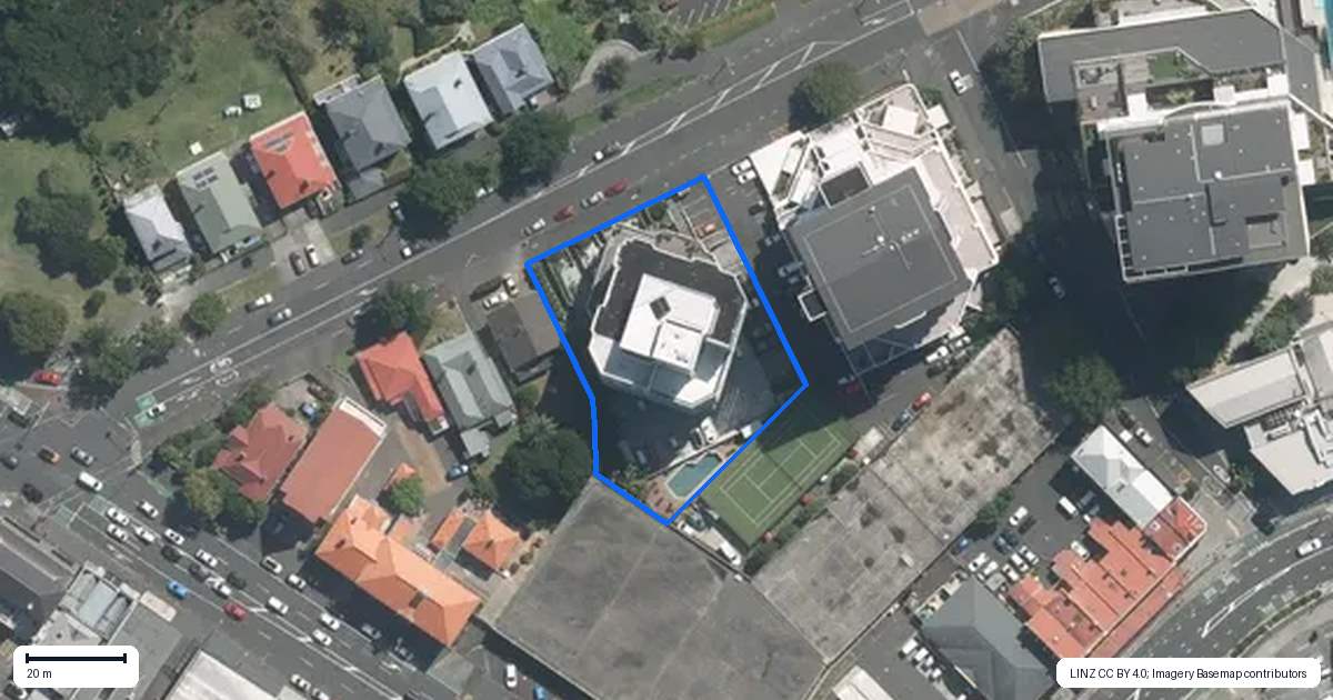 Property context map for 301/9 Hopetoun Street, Freemans Bay, Auckland