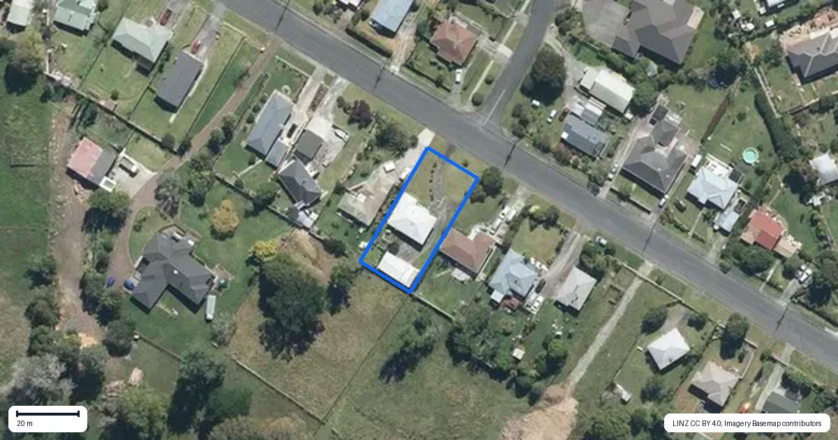 Property context map for 46 Davies Road, Wellsford