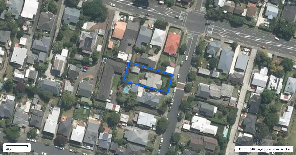 Property context map for 1 Matipo Street, Mount Eden, Auckland
