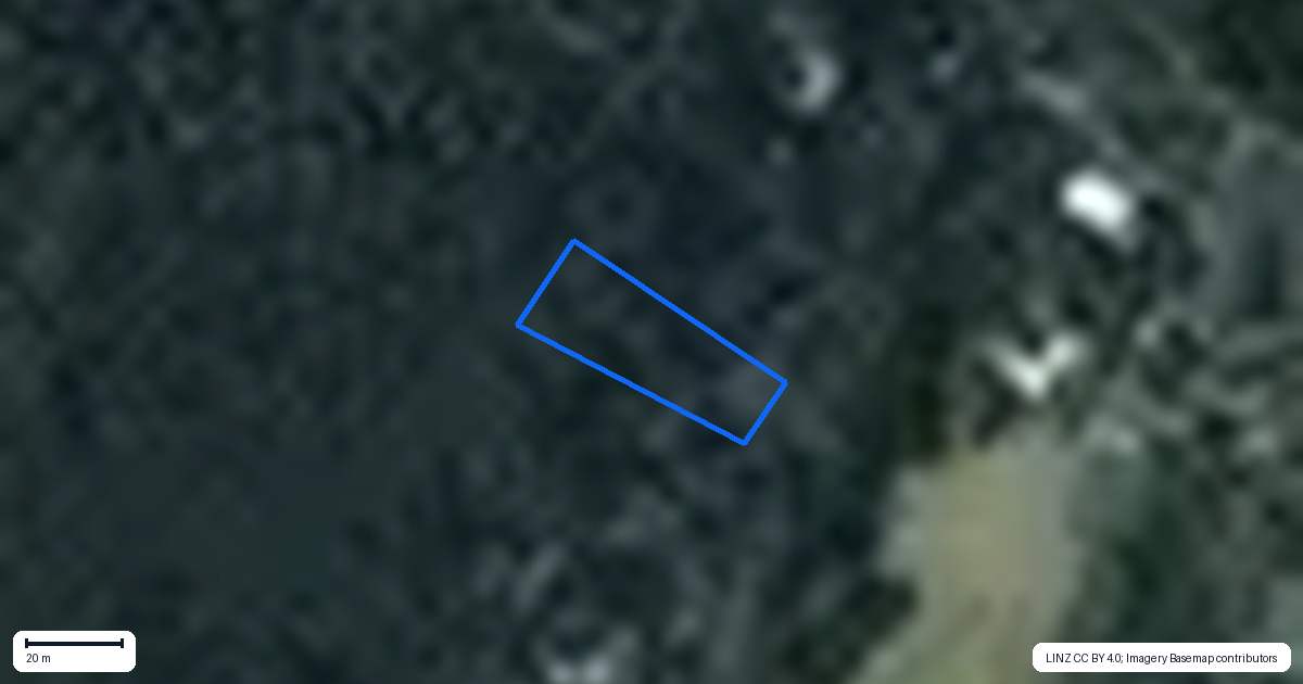 Property context map for 20 Wairua Road, Omiha, Waiheke Island