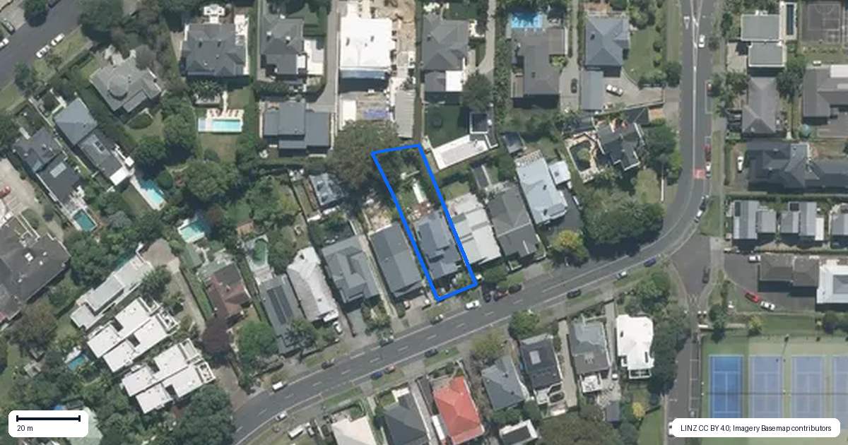 Property context map for 9 West End Road, Herne Bay, Auckland