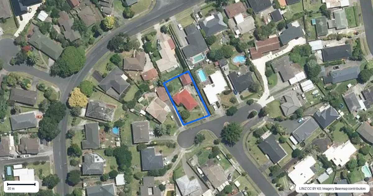 Property context map for 20 Joyce Street, Pahurehure, Papakura